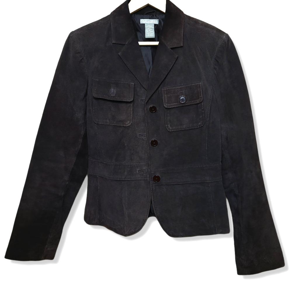 Deane & White Brown Leather Jacket|Brown Leather Coat|Brown Leather Vest Size M